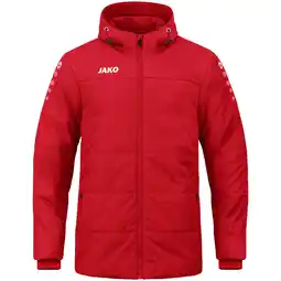 Decathlon Gewatteerd Jako jack met rode capuchon aanbieding