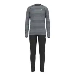 Decathlon Y Set Long Active Warm Eco Set - no-index - 60066_black_grey_melange - kids aanbieding