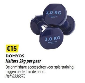 Decathlon Halters 2kg per paar aanbieding
