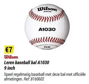 Decathlon Leren baseball bal a1030 aanbieding