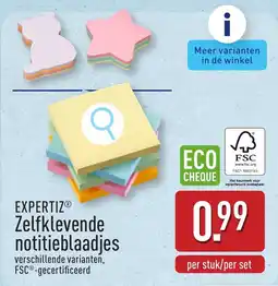 ALDI Expertiz Zelfklevende notitieblaadjes aanbieding