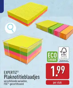 ALDI Expertiz Plaknotitieblaadjes aanbieding