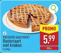 ALDI Pâtissier Gaulthier Rastertaart met Krieken aanbieding