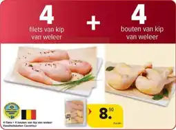 Carrefour Market 4 filets + 4 bouten van kip van weleer Kwaliteitsketen Carrefour aanbieding