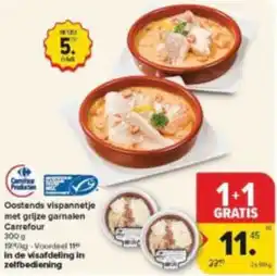 Carrefour Market Oostends Vispannetje met Grijze Garnalen Carrefour aanbieding