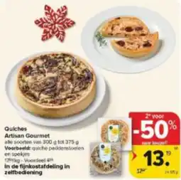 Carrefour Market Quiches Artisan Gourmet aanbieding