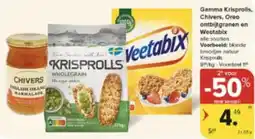 Carrefour Market Gamma Krisprolls, Chivers, Oreo ontbijtgranen en Weetabix aanbieding