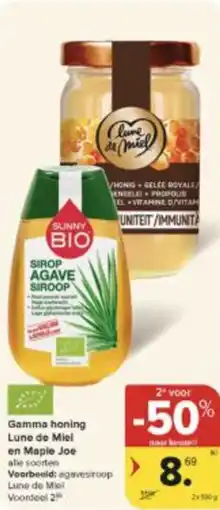 Carrefour Market Gamma honing Lune de Miel en Maple Joe aanbieding