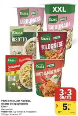 Carrefour Market Pasta Snack, pot Noodles, Risotto en Spaghetteria Knorr aanbieding