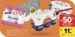 Carrefour Market Bier 0,0 % Stella Artois, Leffe, Jupiler Corona en Hoegaarden aanbieding