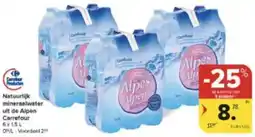 Carrefour Market Natuurlijk mineraalwater uit de Alpen Carrefour aanbieding