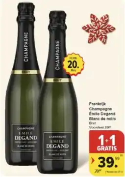 Carrefour Market Frankrijk Champagne Émile Degand Blanc de noirs aanbieding