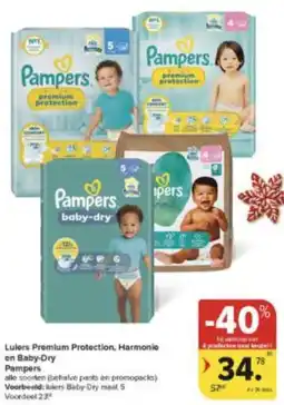 Carrefour Market Lulers Premium Protection, Harmonio en Baby-Dry Pampers aanbieding