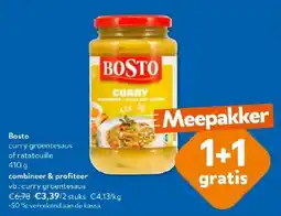OKay Bosto Curry Groentesaus of Ratatouille aanbieding
