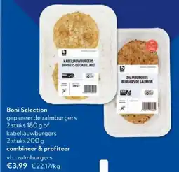OKay Boni Selection epaneerde almburgers of Kabeljauwburgers aanbieding