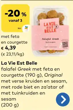 Bio Planet La Vie Est Belle met Feta en Courgette aanbieding