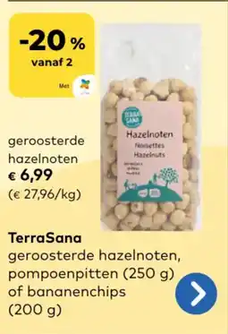 Bio Planet TerraSana Geroosterde Hazelnoten aanbieding