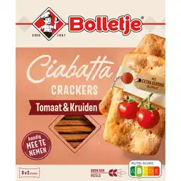 Albert Heijn Bolletje Ciabatta crackers tomaat & kruiden aanbieding