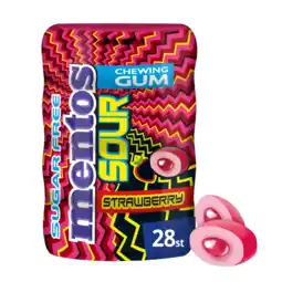 Albert Heijn Mentos Gum Sour strawberry aanbieding