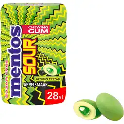 Albert Heijn Mentos Gum Sour green apple aanbieding