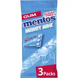 Albert Heijn Mentos Gum Mighty mint 3-pack aanbieding