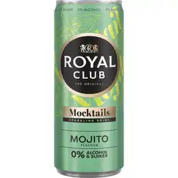 Albert Heijn Royal Club Mocktails mojito flavour 0% alcohol aanbieding