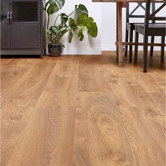 GAMMA Bruynzeel Extra Breed Waterbestendig Laminaat Dapper Donkerbruin 4V-groef 8 mm 2,02 m² aanbieding