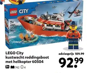 LEGO City kustwacht reddingsboot met helikopter 60504