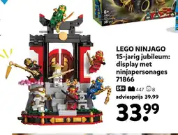 Intertoys LEGO NINJAGO 15-jarig jubileum: display met ninjapersonages 71866 aanbieding