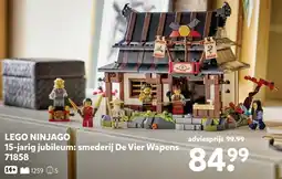 Intertoys LEGO NINJAGO 15-jarig jubileum: smederij De Vier Wapens 71858 aanbieding