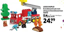 Intertoys LEGO DUPLO brandweertruck met slang en brandweerman 10473 aanbieding