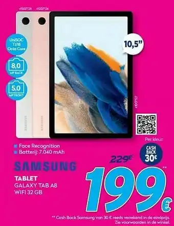 Krëfel Samsung tablet galaxy tab a8 wifi 32 gb aanbieding