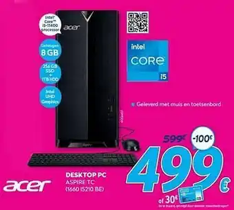 Krëfel Acer desktop pc aspire tc 1660 i5210 be aanbieding