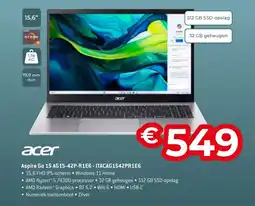 AUVA acer Aspire Go 15 AG 15-42P-R1E6 - ITACAG1542PR1E6 aanbieding