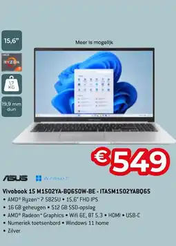 AUVA Asus Vivobook 15 M1502YA-BQ650W-BE-ITASM1502YABQ65 aanbieding