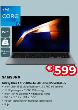 AUVA Samsung Galaxy Book 4 NP750XGJ-KG5BE-ITSGNP750XGJKG5 aanbieding