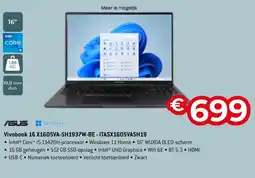 AUVA Asus Vivobook 16 X1605VA-SH1937W-BE-ITASX1605VASH19 aanbieding
