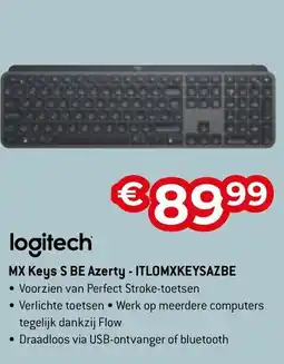 AUVA logitech MX Keys S BE Azerty - ITLOMXKEYSAZBE aanbieding