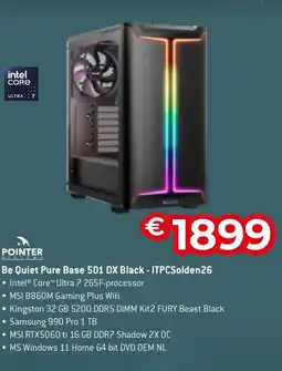 AUVA Pointer Be Quiet Pure Base 501 DX Black - ITPCSolden26 aanbieding