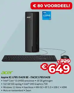 AUVA Acer Aspire XC-1785 15428 BE-ITACXC178515428 aanbieding