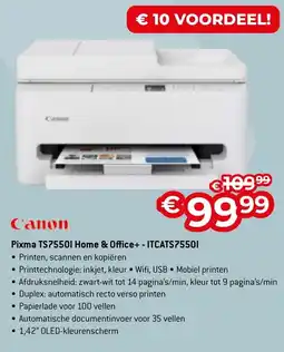 AUVA Canon Pixma TS75501 Home & Office+-ITCATS75501 aanbieding