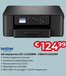 AUVA brother AIO Inkjetprinter DCP-J1310DWRE-ITBRDCPJ1310DWR aanbieding