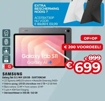 Samsung Galaxy Tab S11 Wifi 128 GB - SUX730NZAR