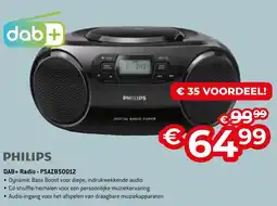 AUVA Philips DAB+ Radio - PSAZB50012 aanbieding