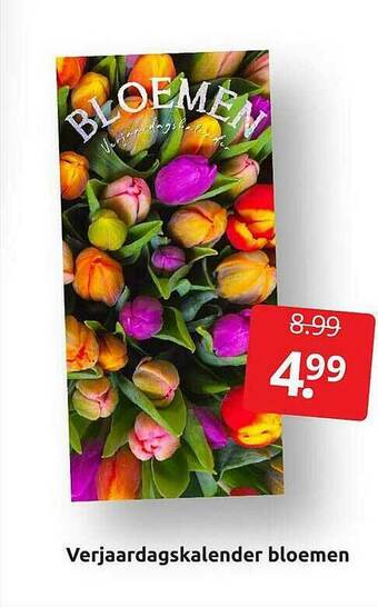 Boekenvoordeel Verjaardagskalender Bloemen aanbieding