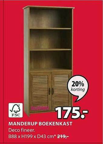 Jysk Manderup Boekenkast aanbieding