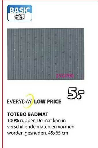 Jysk Totebo Badmat aanbieding