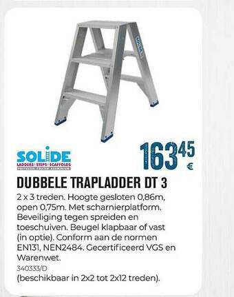 Meno Solide Dubbele Trapladder Dt 3 aanbieding