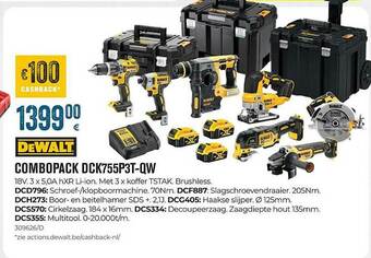 Meno Dewalt Combopack Dck755p3t-qw aanbieding