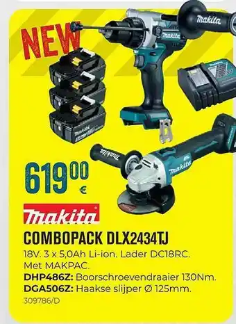 Meno Makita Combopack Dlx2434tj aanbieding